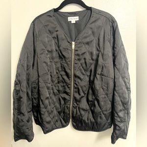 Ava & Viv Black Dress Jacket with Gold Zipper